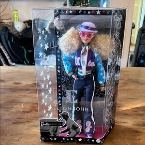 Barbie Signature Elton John Doll with Blue and Pink Outfit